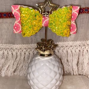 Handmade Grapefruit Bow